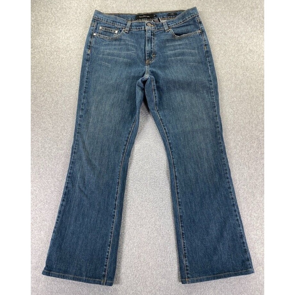 Calvin Klein Jeans Womens Size 12x30 Flare Stretch Denim Blue Jeans Preppy‎ City
